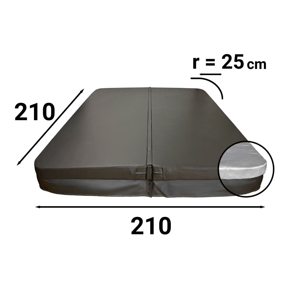 Couverture de spa carrée-210x210r25-1111125