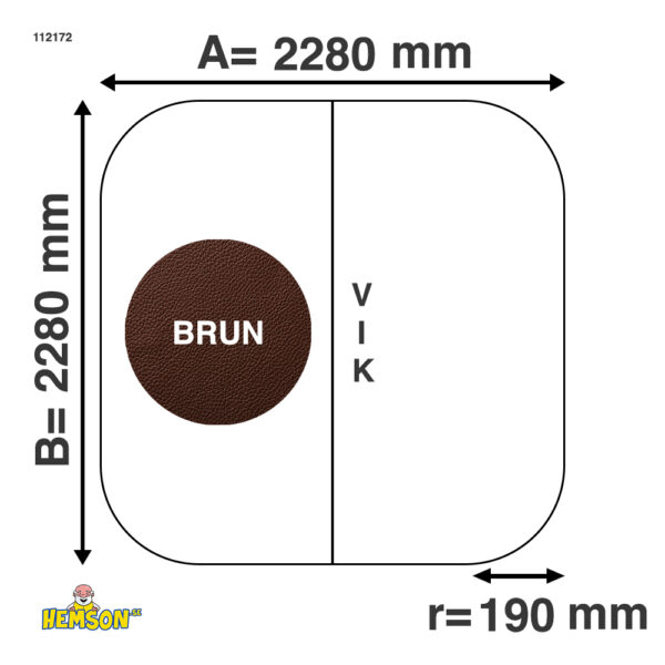 Couverture pour spa | 228x228 r19 | Marron | 112172