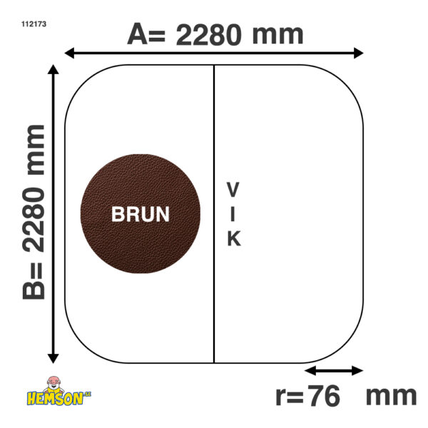 Couverture pour spa | 228x228 r 7 | Marron | 112173