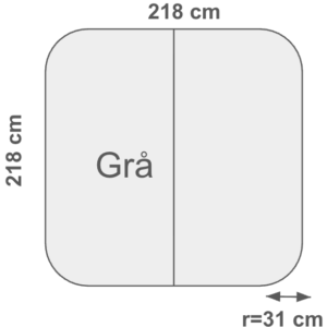 Couverture pour spa | 218x218 r31 | Grise | 111114